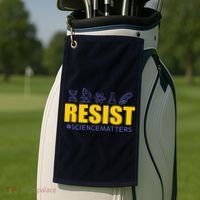 Resist March for Science #sciencematters Earth Scientists Golf Towel thumb 2
