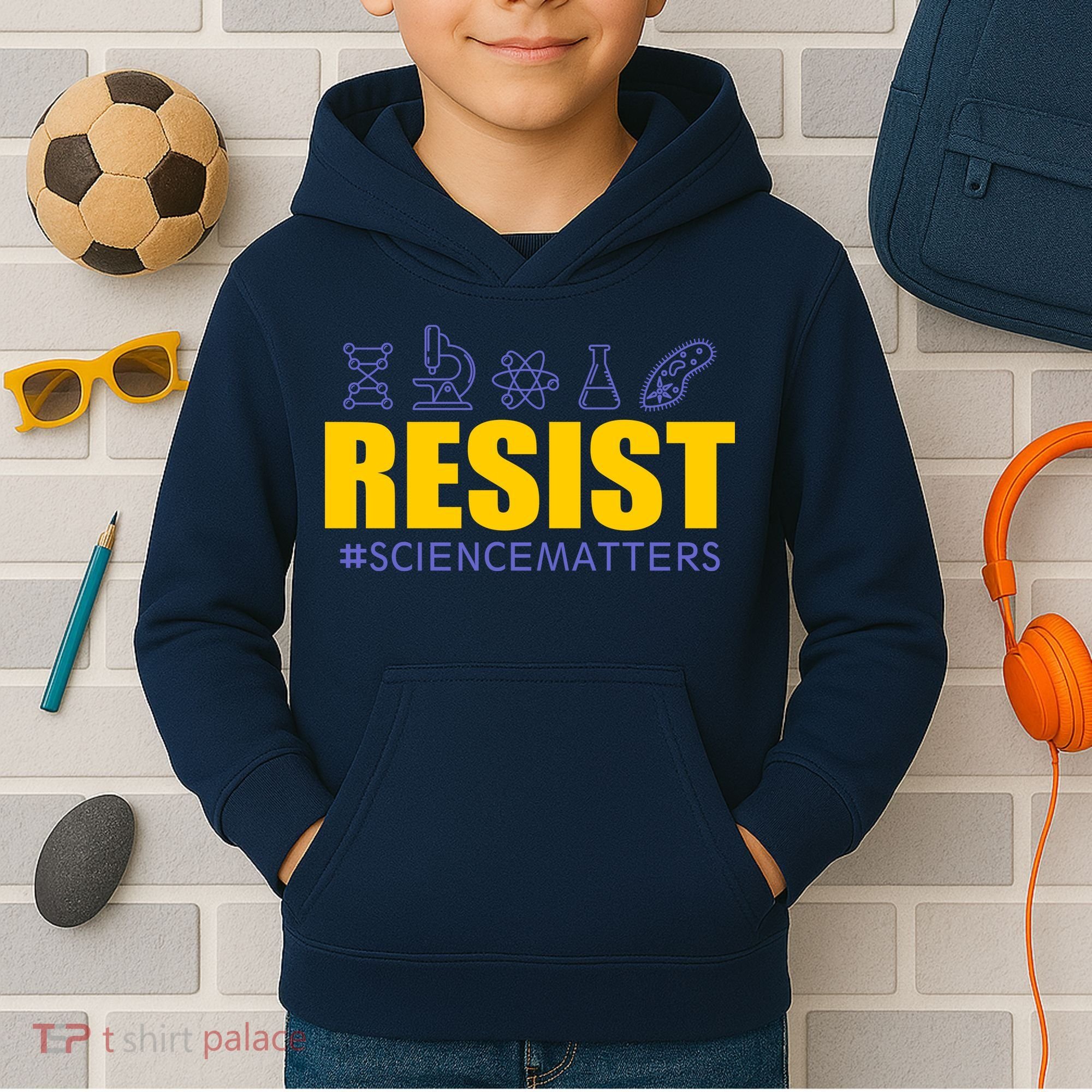 Resist March for Science #sciencematters Earth Scientists Kids Hoodie