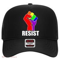 Resist Rainbow Fist National Pride Equality March Hat thumb 0
