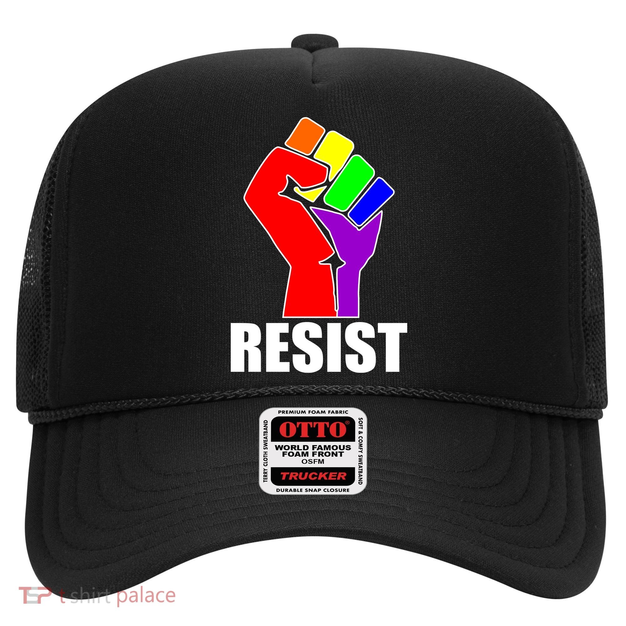 Resist Rainbow Fist National Pride Equality March Hat