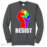 Resist Rainbow Fist National Pride Equality March Sweatshirt thumb 0