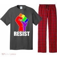 Resist Rainbow Fist National Pride Equality March Pajama Set thumb 0