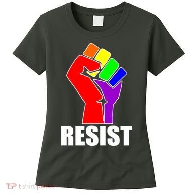 Resist Rainbow Fist National Pride Equality March Women's T-Shirt