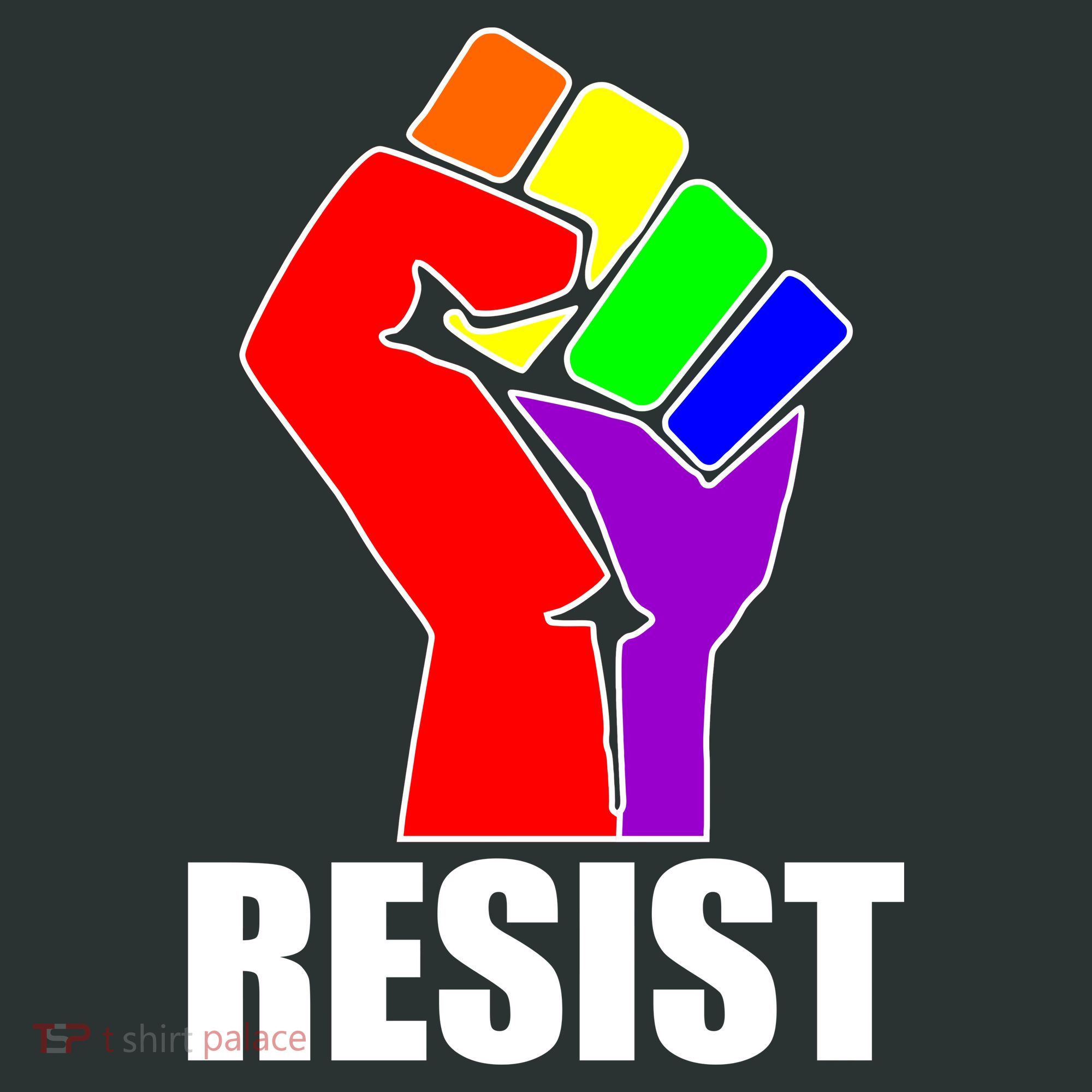 Resist Rainbow Fist National Pride Equality March Women's T-Shirt