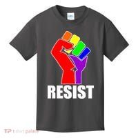 Resist Rainbow Fist National Pride Equality March Kids T-Shirt thumb 0