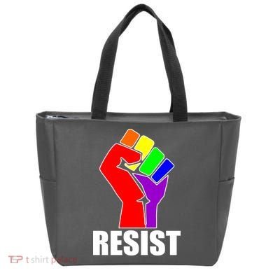 Resist Rainbow Fist National Pride Equality March Tote Bag