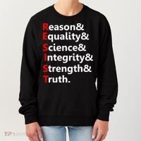 Resist Reason, Equality, Science, Integrity, Strength & Truth. Resistance Women's Sweatshirt thumb 0