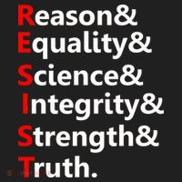 Resist Reason, Equality, Science, Integrity, Strength & Truth. Resistance Women's Sweatshirt thumb 2