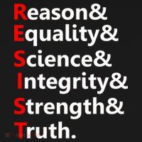 Resist Reason, Equality, Science, Integrity, Strength & Truth. Resistance Doggie Tank thumb 4