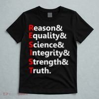 Resist Reason, Equality, Science, Integrity, Strength & Truth. Resistance T-Shirt thumb 5