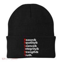 Resist Reason, Equality, Science, Integrity, Strength & Truth. Resistance Beanie thumb 0