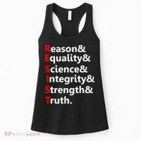 Resist Reason, Equality, Science, Integrity, Strength & Truth. Resistance Women's Tank Top thumb 0