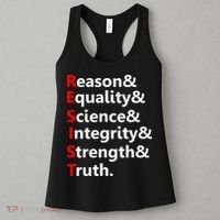 Resist Reason, Equality, Science, Integrity, Strength & Truth. Resistance Women's Tank Top thumb 3