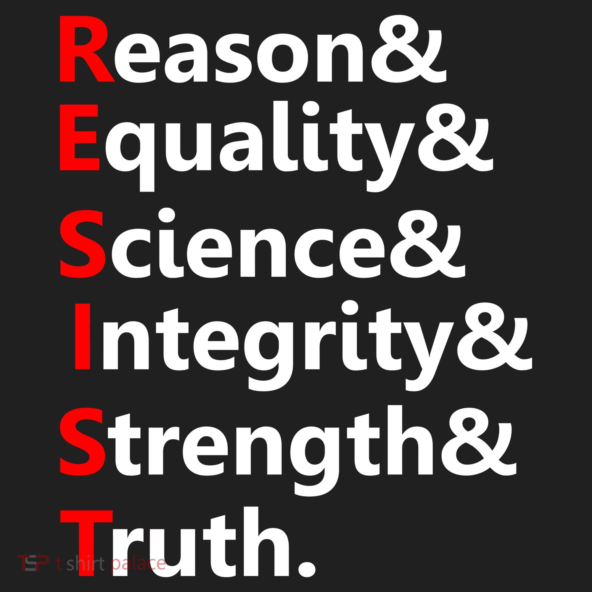 Resist Reason, Equality, Science, Integrity, Strength & Truth. Resistance Hat