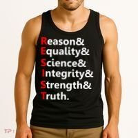 Resist Reason, Equality, Science, Integrity, Strength & Truth. Resistance Tank Top thumb 3