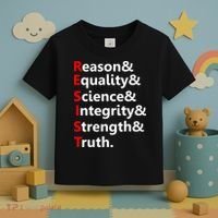 Resist Reason, Equality, Science, Integrity, Strength & Truth. Resistance Toddler T-Shirt thumb 3