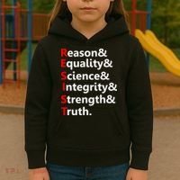 Resist Reason, Equality, Science, Integrity, Strength & Truth. Resistance Kids Hoodie thumb 3