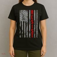 Resist Retro USA Flag The Resistance Anti Trump T-Shirt thumb 4