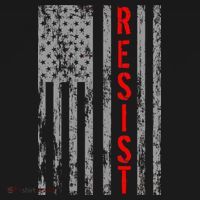 Resist Retro USA Flag The Resistance Anti Trump Women's Hoodie thumb 2
