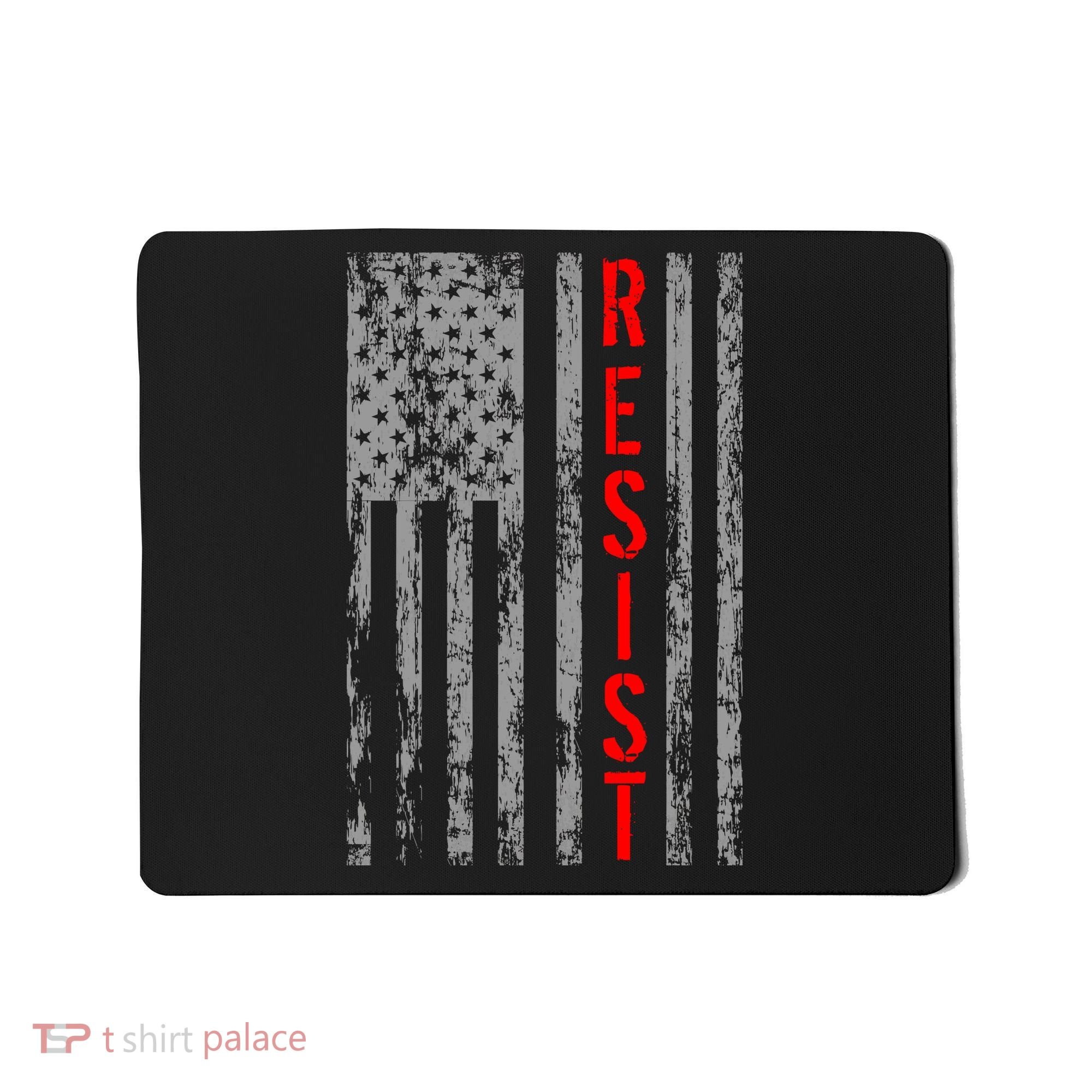 Resist Retro USA Flag The Resistance Anti Trump Mousepad