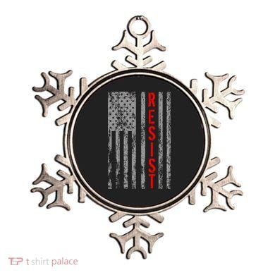 Resist Retro USA Flag The Resistance Anti Trump Ornament