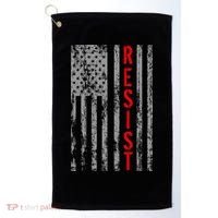 Resist Retro USA Flag The Resistance Anti Trump Golf Towel thumb 0