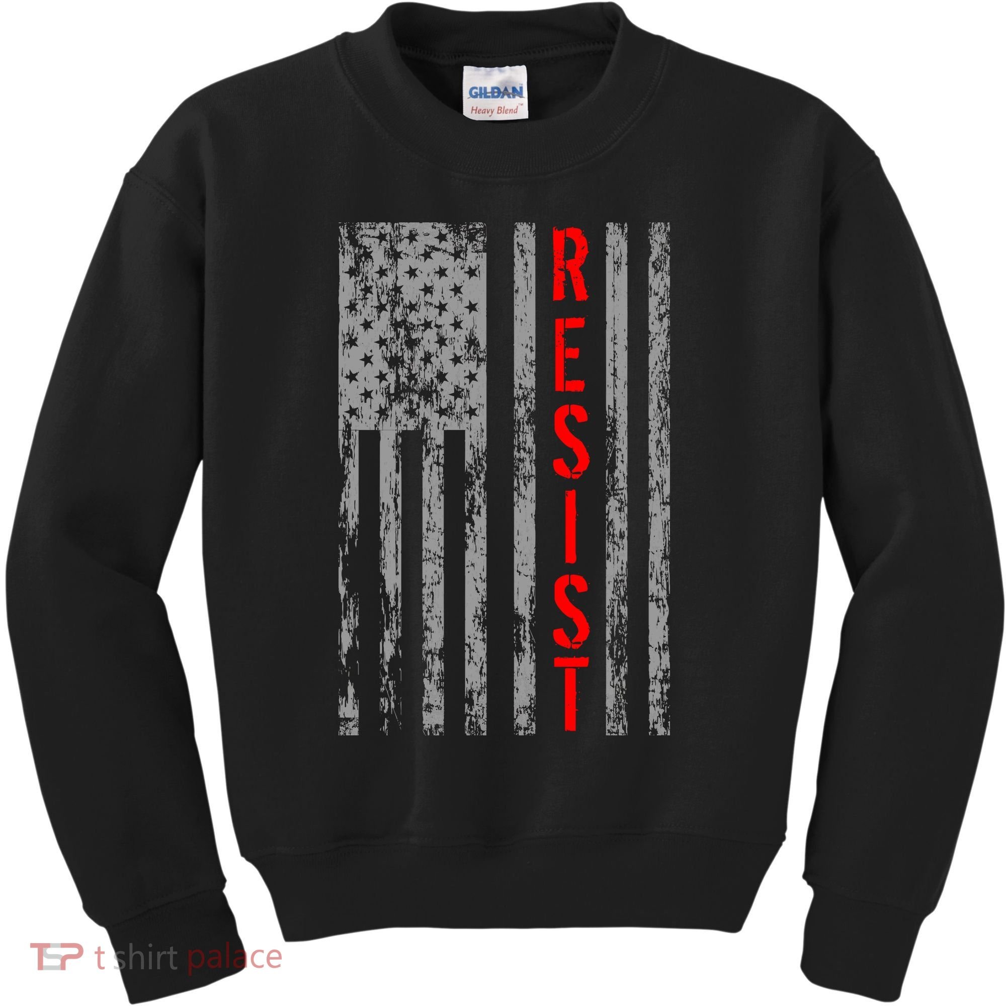 Resist Retro USA Flag The Resistance Anti Trump Kids Sweatshirt