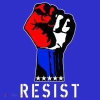 Resist Revolution Fight USA Stars Flag Fist Anti Trump Women's Tank Top thumb 5