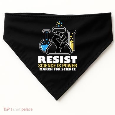 Resist Science is Power March for Science Fist Logo USA-Made Doggie Bandana