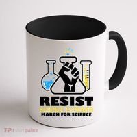 Resist Science is Power March for Science Fist Logo Coffee Mug thumb 1