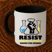 Resist Science is Power March for Science Fist Logo Coffee Mug thumb 2