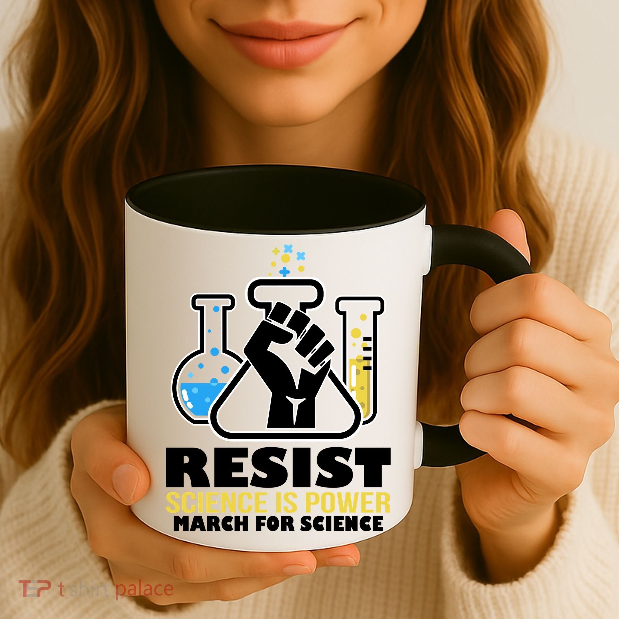 Resist Science is Power March for Science Fist Logo Coffee Mug