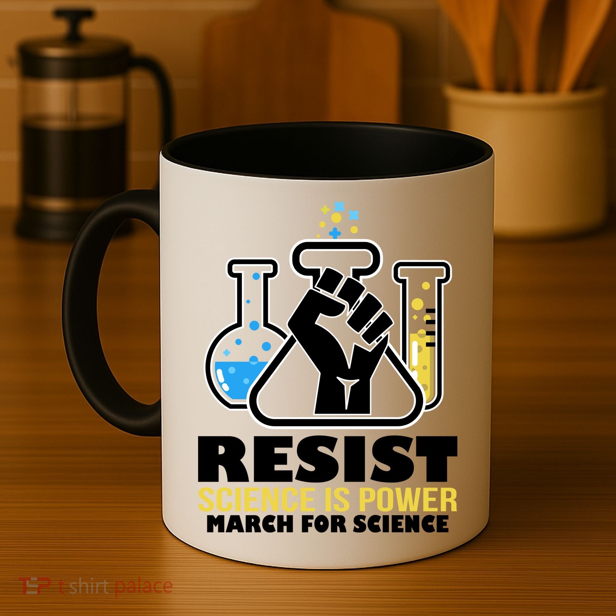 Resist Science is Power March for Science Fist Logo Coffee Mug