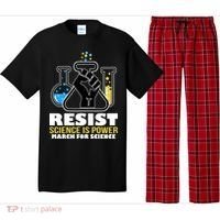 Resist Science is Power March for Science Fist Logo Pajama Set thumb 0