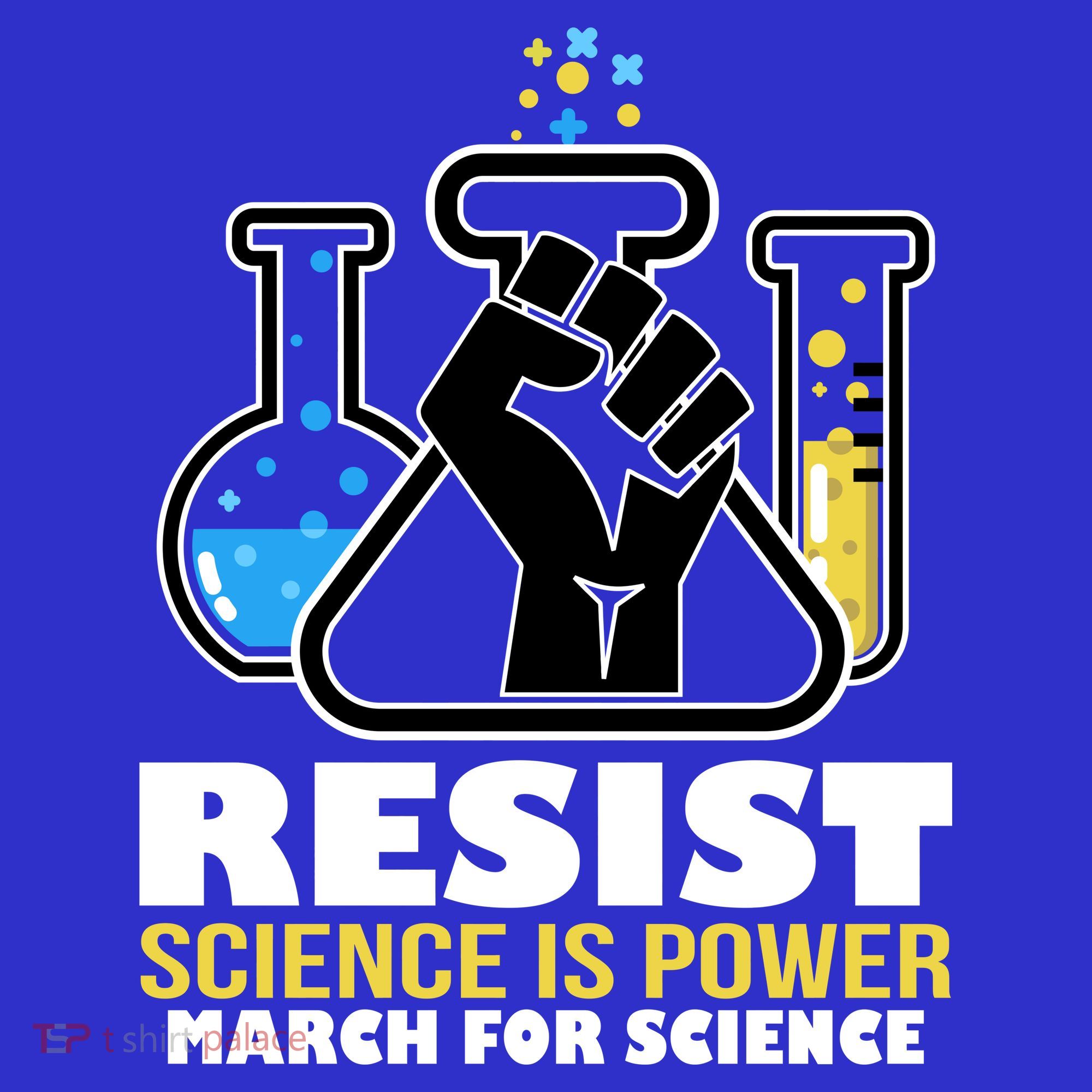 Resist Science is Power March for Science Fist Logo Apron