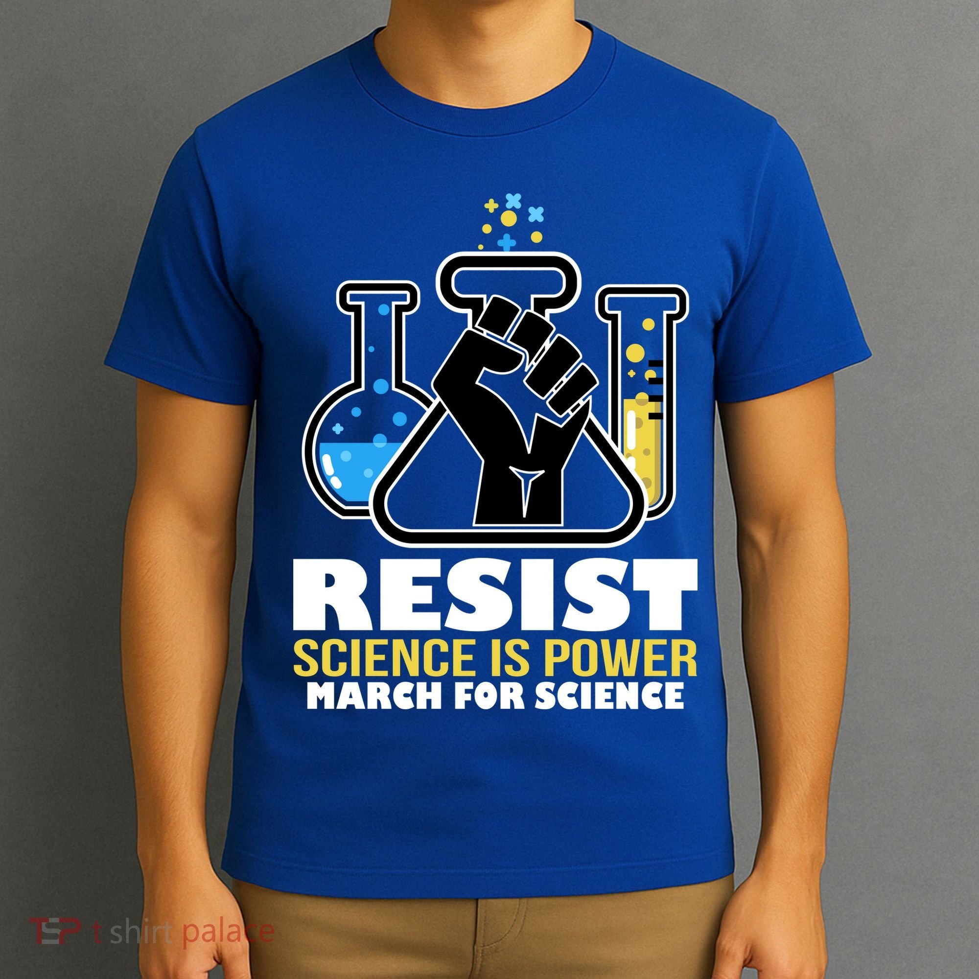 Resist Science is Power March for Science Fist Logo T-Shirt