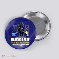 Resist Science is Power March for Science Fist Logo Button thumb 0