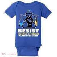Resist Science is Power March for Science Fist Logo Baby Bodysuit thumb 0