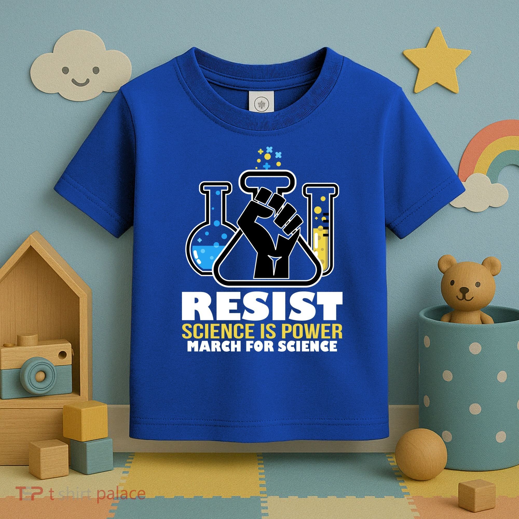 Resist Science is Power March for Science Fist Logo Toddler T-Shirt