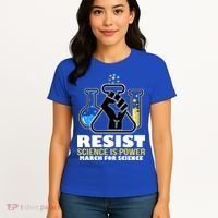 Resist Science is Power March for Science Fist Logo Women's T-Shirt thumb 4