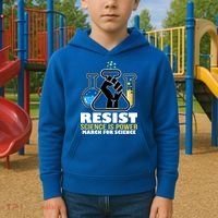 Resist Science is Power March for Science Fist Logo Kids Hoodie thumb 2