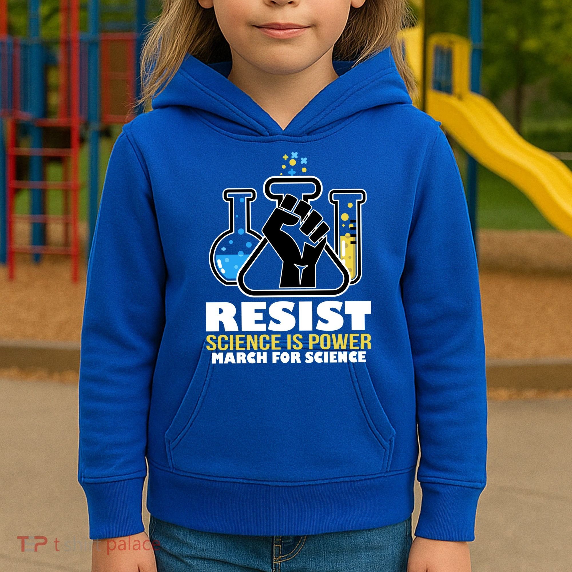 Resist Science is Power March for Science Fist Logo Kids Hoodie