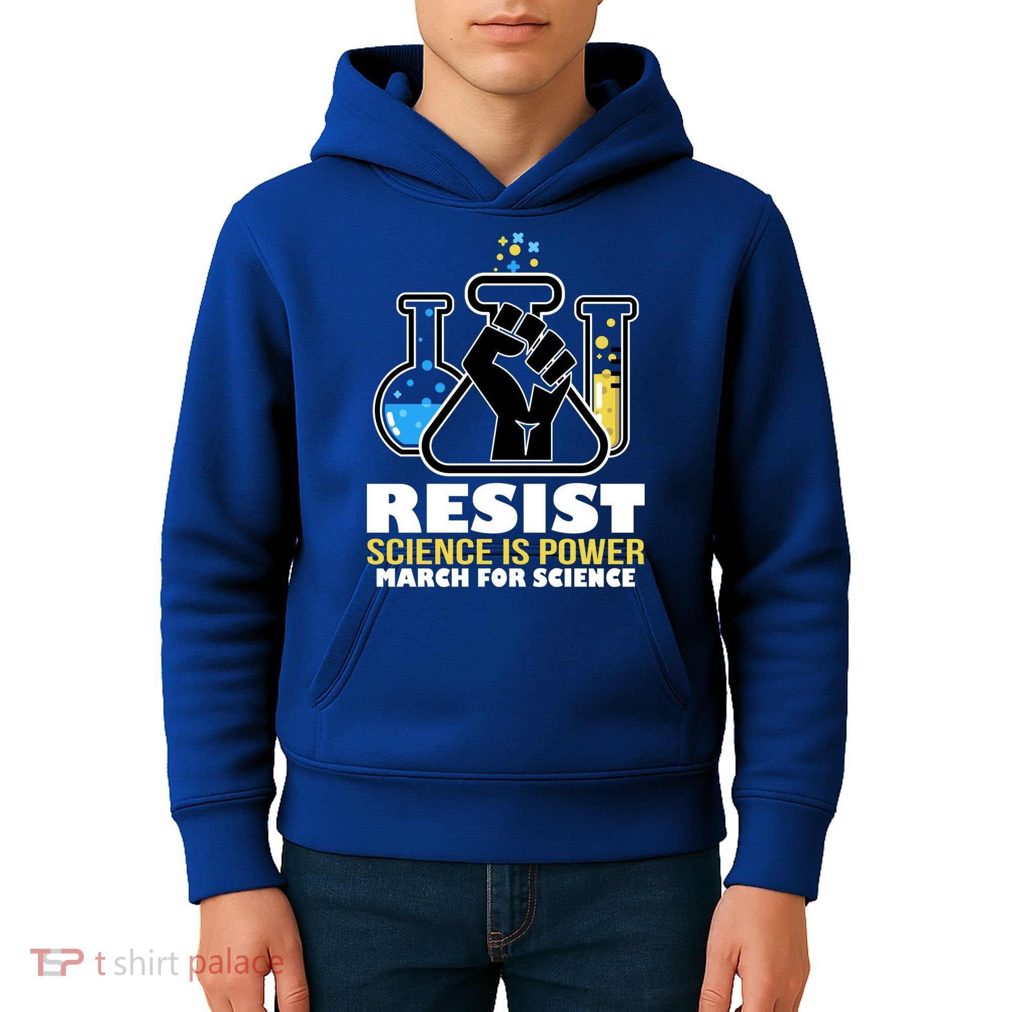 Resist Science is Power March for Science Fist Logo Kids Hoodie