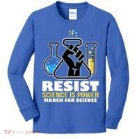 Resist Science is Power March for Science Fist Logo Kids Long Sleeve Shirt thumb 0