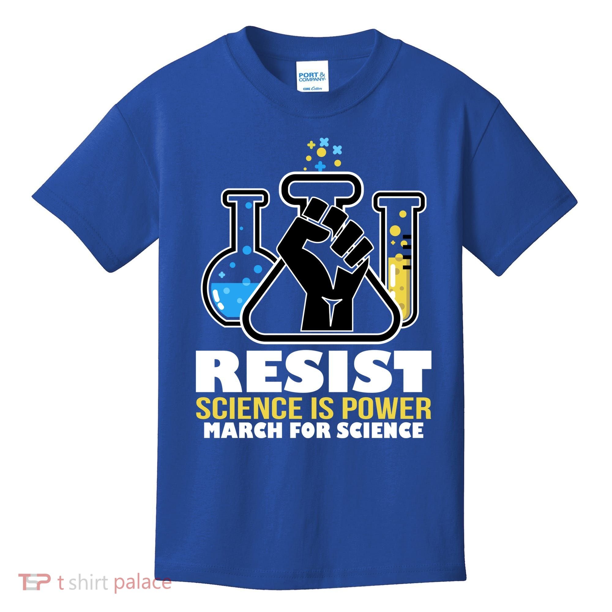 Resist Science is Power March for Science Fist Logo Kids T-Shirt