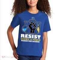 Resist Science is Power March for Science Fist Logo Kids T-Shirt thumb 2