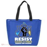 Resist Science is Power March for Science Fist Logo Tote Bag thumb 0