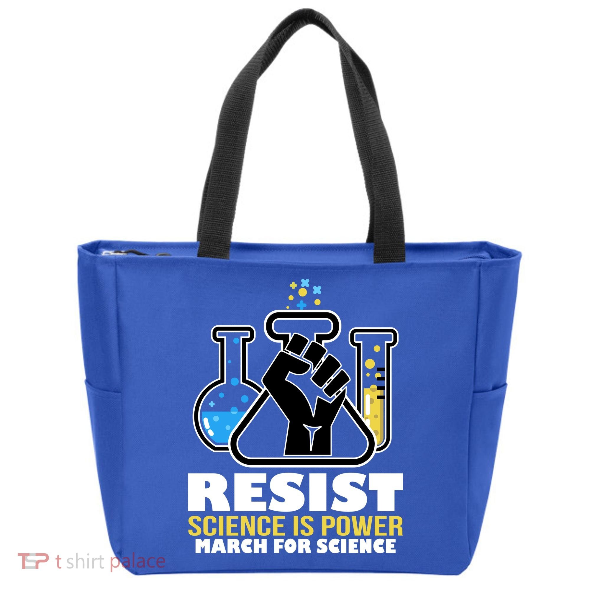 Resist Science is Power March for Science Fist Logo Tote Bag