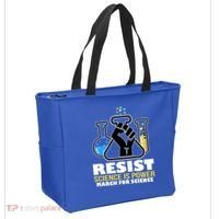 Resist Science is Power March for Science Fist Logo Tote Bag thumb 2