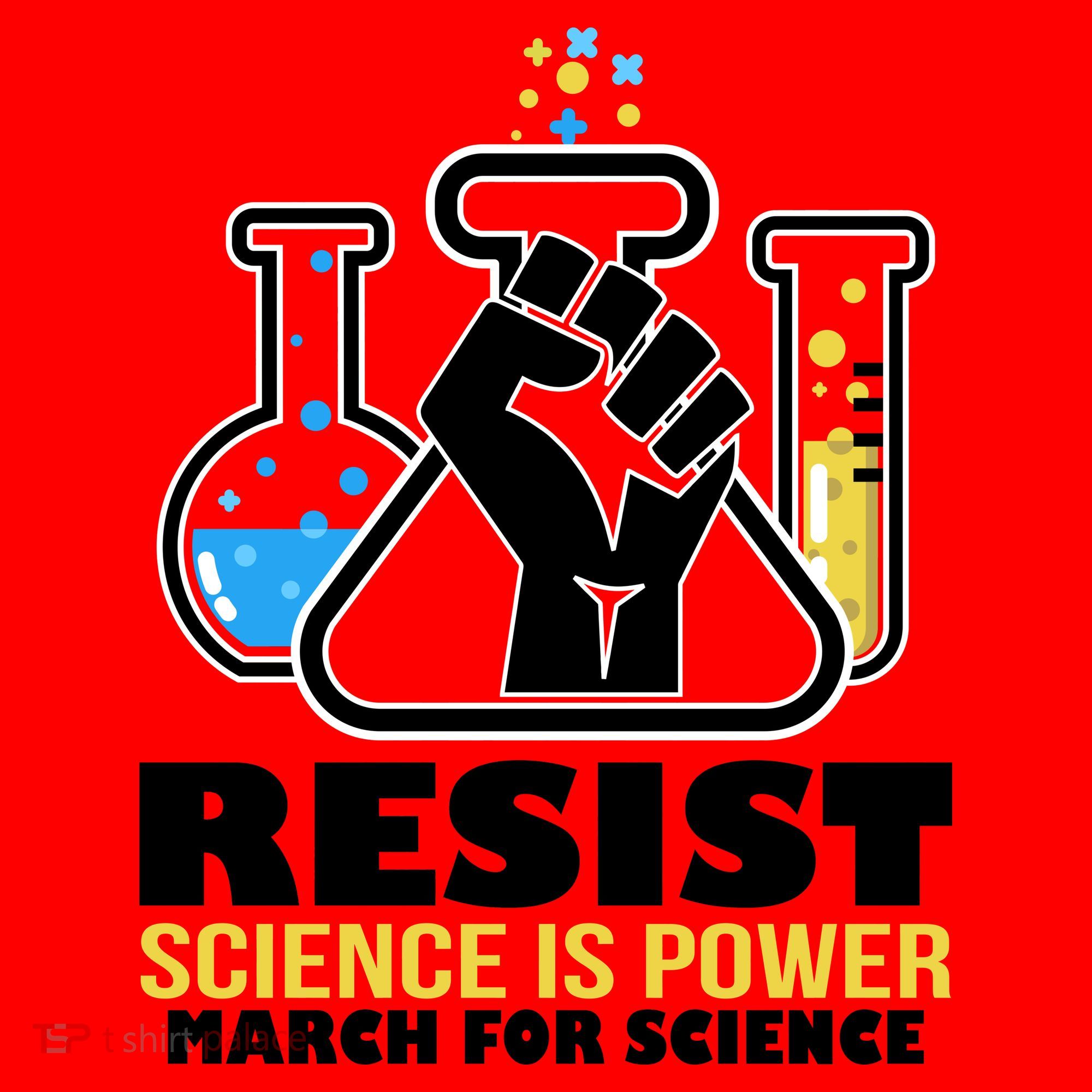 Resist Science is Power March for Science Fist Logo Santa Hat